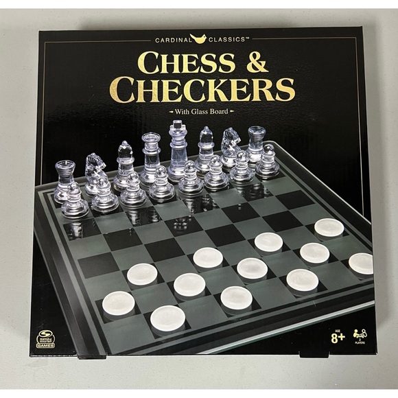 Games | Cardinal Classics Chess Checkers With Glass Board Chess ...